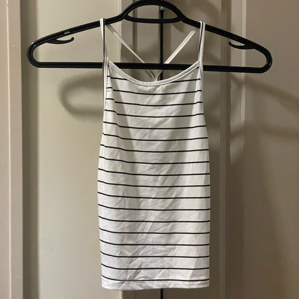 Striped While Tank
